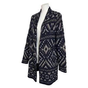 Lucky Brand Women’s Aztec Geometric Open Front Cardigan M